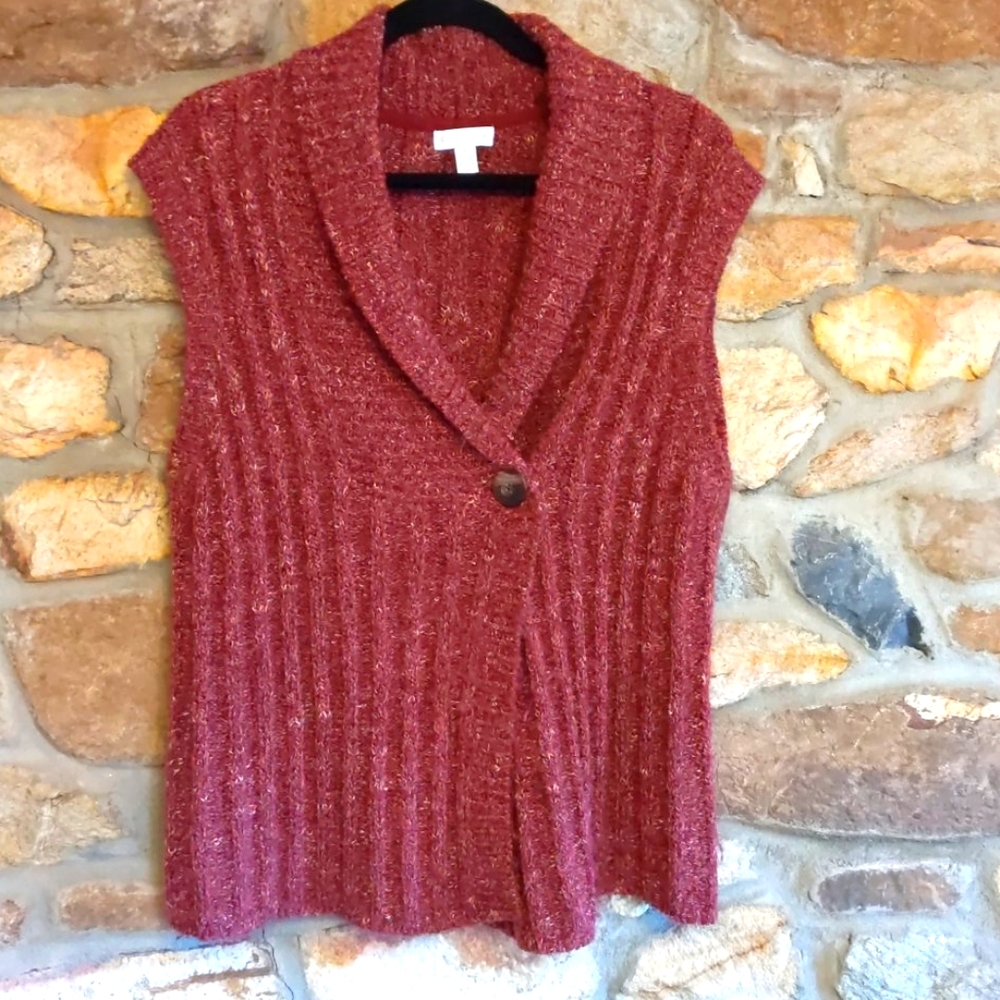 Charter club maroon knit vest